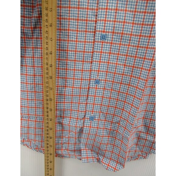 NEW Twillory Shirt Medium Untuckable Linen Blend Plaid Tailored Fit M - Picture 4 of 13